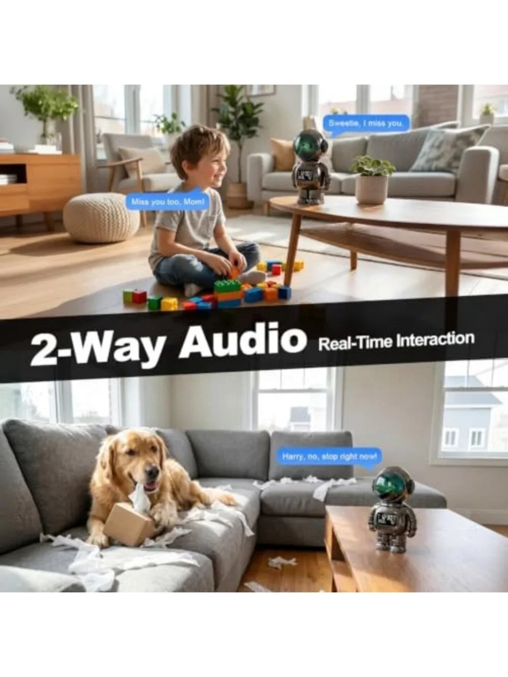 Indoor Security Camera with 2K HD, WiFi, Night Vision, 2-Way Audio, Baby & Pet